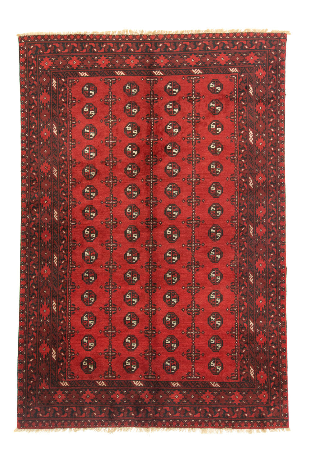 Afghansk tæppe - Filpa - 242 x 163 cm - rød