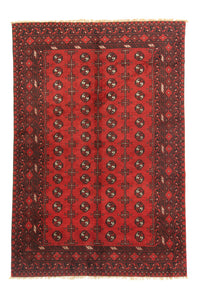 Afghansk tæppe - Filpa - 242 x 163 cm - rød