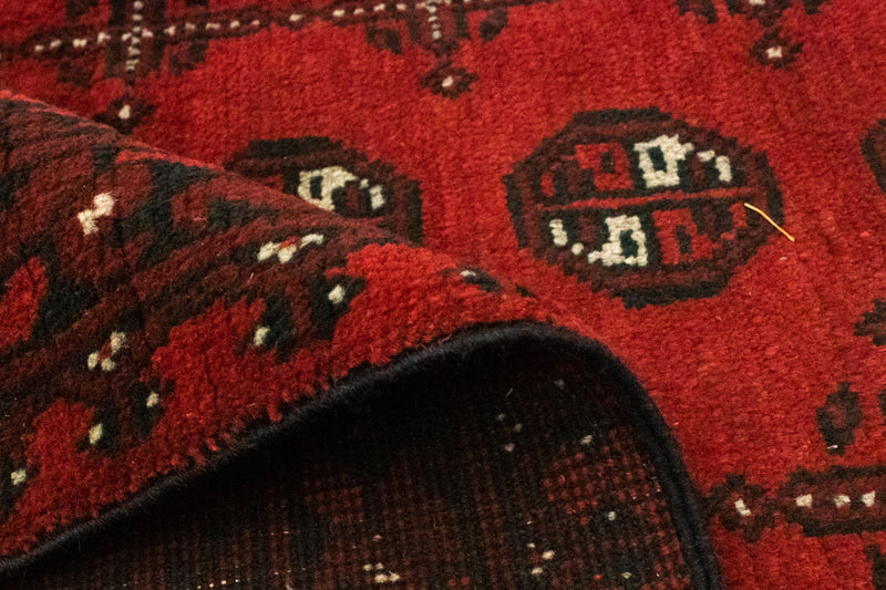 Afghansk tæppe - Filpa - 242 x 163 cm - rød