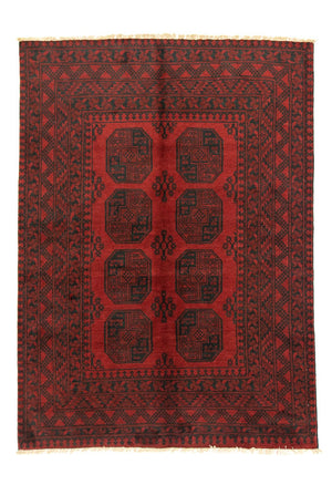 Afghansk tæppe - Filpa - 196 x 145 cm - rød