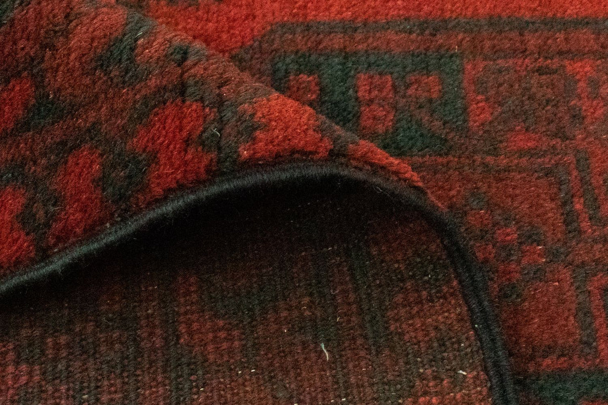 Afghansk tæppe - Filpa - 196 x 145 cm - rød