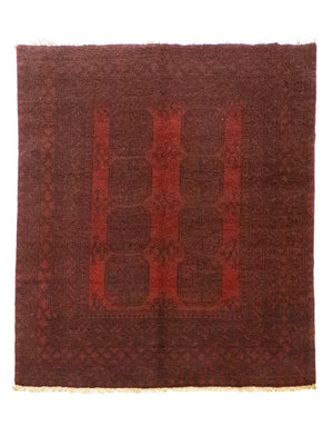 Afghansk tæppe - Filpa - 194 x 152 cm - rød