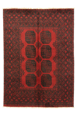 Afghansk tæppe - Filpa - 200 x 146 cm - rød