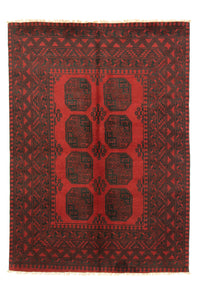 Afghansk tæppe - Filpa - 200 x 146 cm - rød