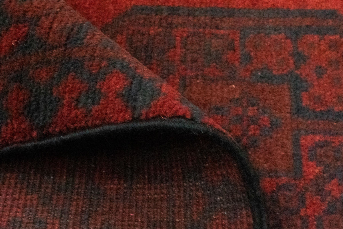 Afghansk tæppe - Filpa - 203 x 147 cm - rød