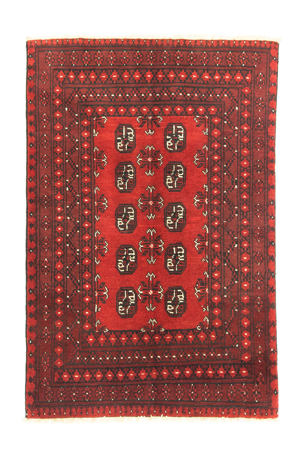 Afghansk tæppe - Filpa - 141 x 98 cm - rød