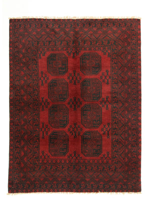 Afghansk tæppe - Filpa - 193 x 147 cm - rød