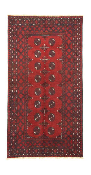 Afghansk tæppe - Filpa - 192 x 99 cm - rød