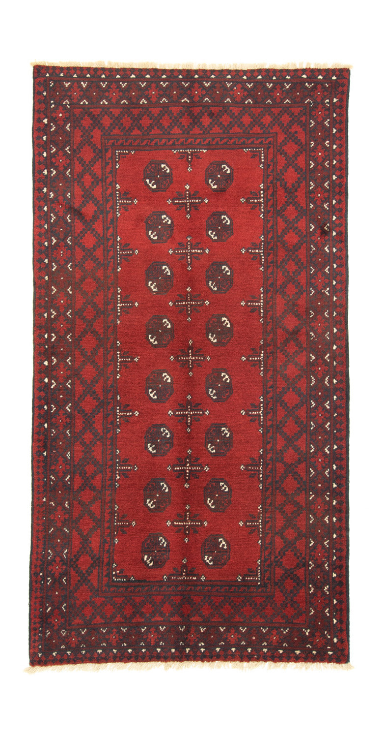 Afghansk tæppe - Filpa - 192 x 99 cm - rød