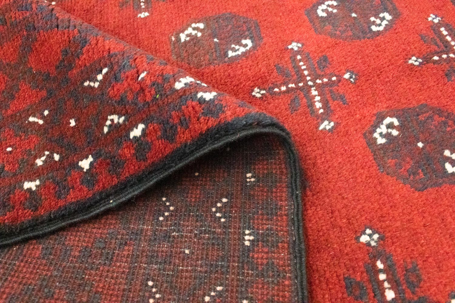 Afghansk tæppe - Filpa - 192 x 99 cm - rød