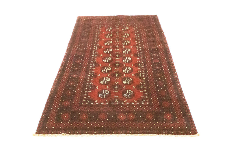 Løber Afghansk tæppe - Filpa - 200 x 100 cm - rød