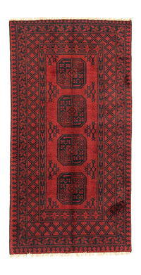 Afghansk tæppe - Filpa - 198 x 96 cm - rød