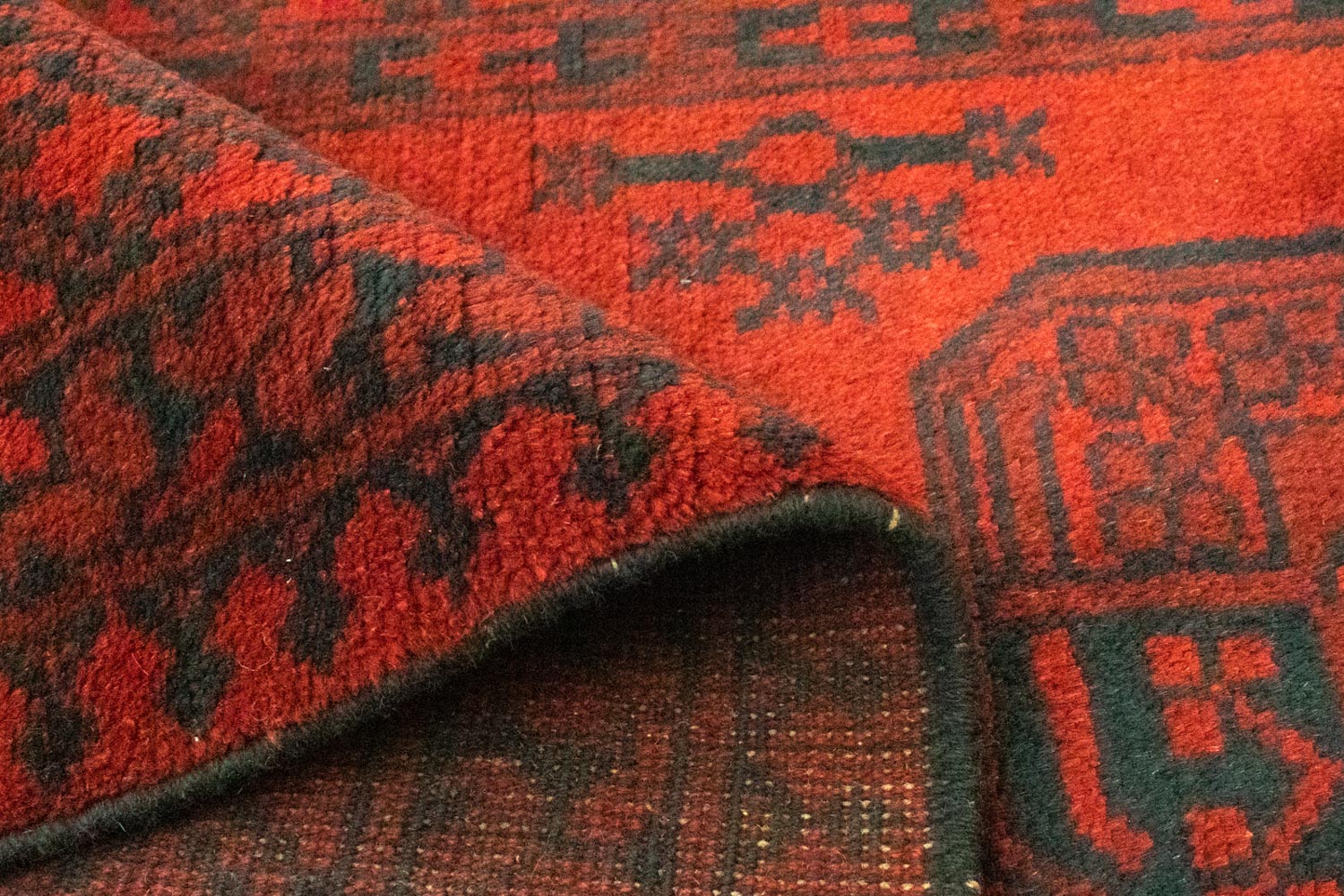 Afghansk tæppe - Filpa - 198 x 96 cm - rød