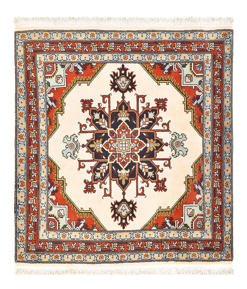 Persisk tæppe - Nomadisk firkantet  - 105 x 100 cm - creme