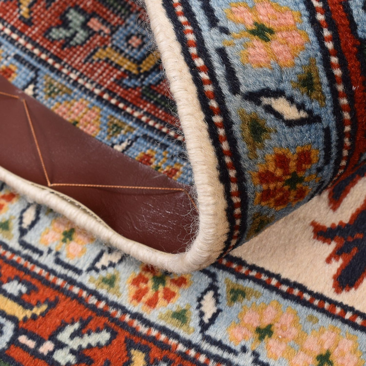 Persisk tæppe - Nomadisk firkantet  - 105 x 100 cm - creme