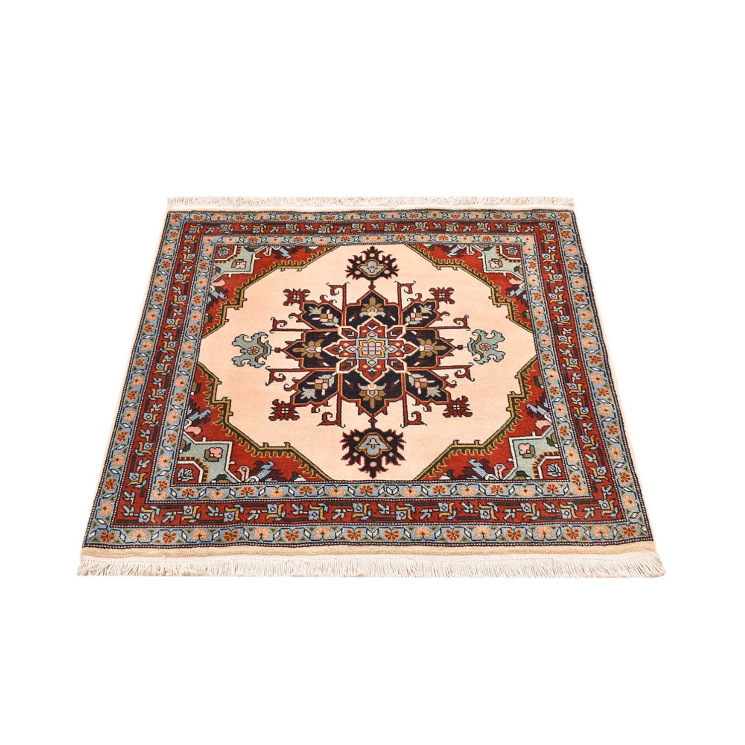 Persisk tæppe - Nomadisk firkantet  - 105 x 100 cm - creme