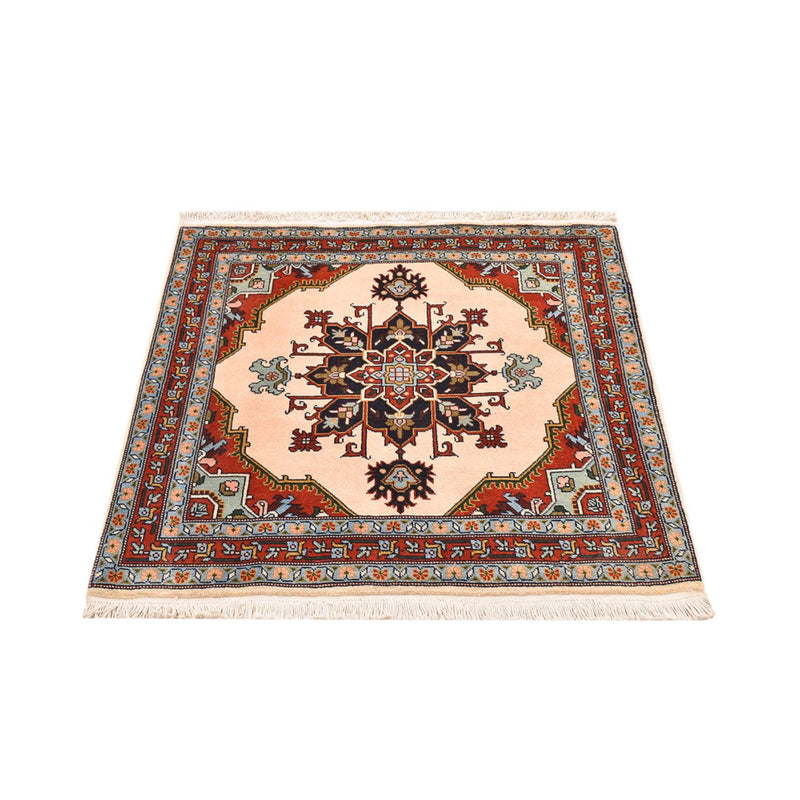 Persisk tæppe - Nomadisk firkantet  - 105 x 100 cm - creme