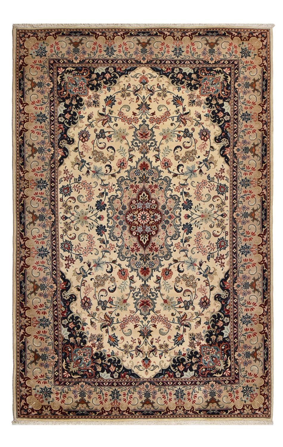 Persisk tæppe - Keshan - 302 x 197 cm - beige