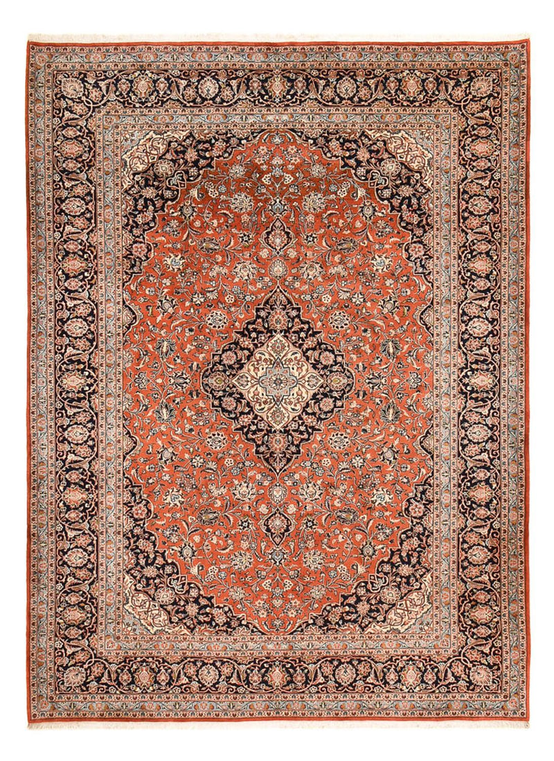 Persisk tæppe - Keshan - Royal - 395 x 298 cm - lysrød
