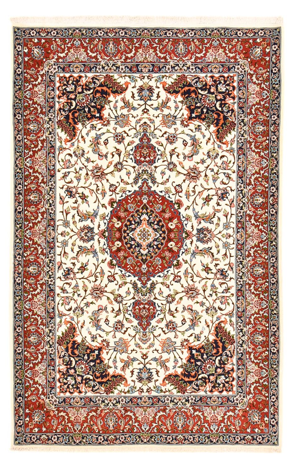 Persisk tæppe - Ghom - Royal - 216 x 140 cm - creme