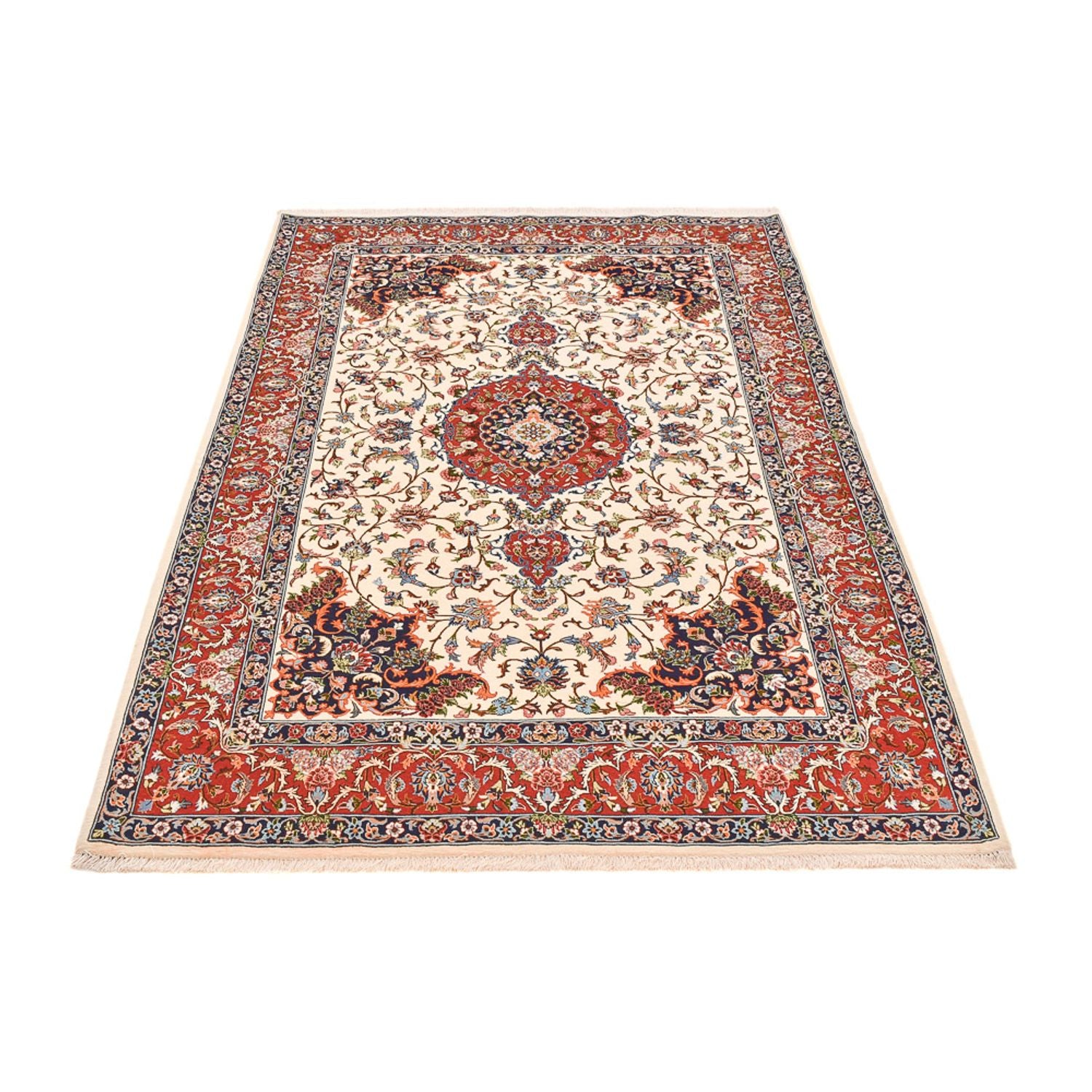 Persisk tæppe - Ghom - Royal - 216 x 140 cm - creme