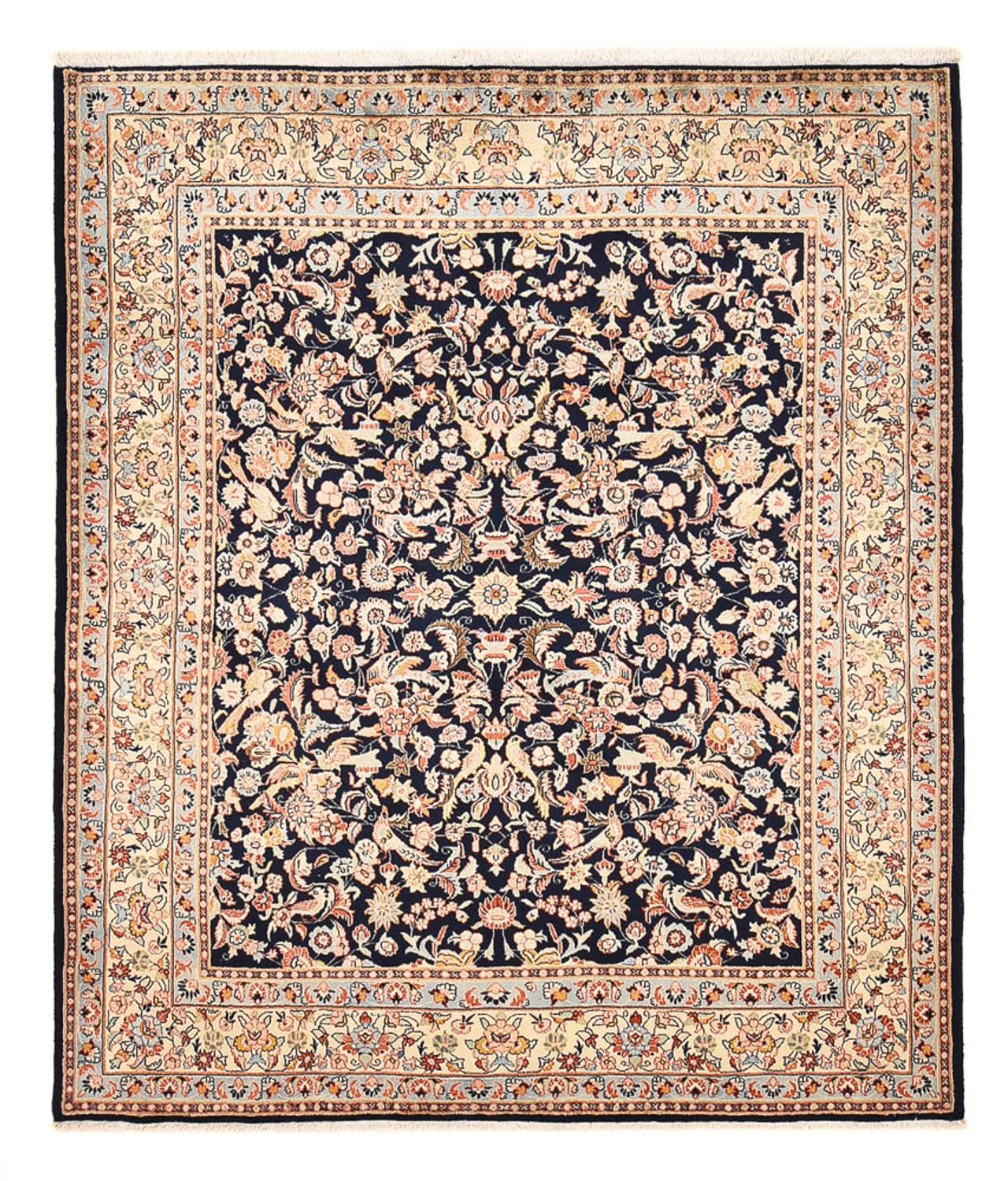 Persisk tæppe - Keshan - 238 x 205 cm - mørkeblå