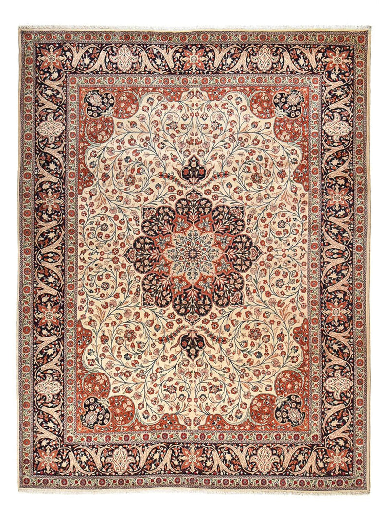 Persisk tæppe - Keshan - 403 x 299 cm - beige