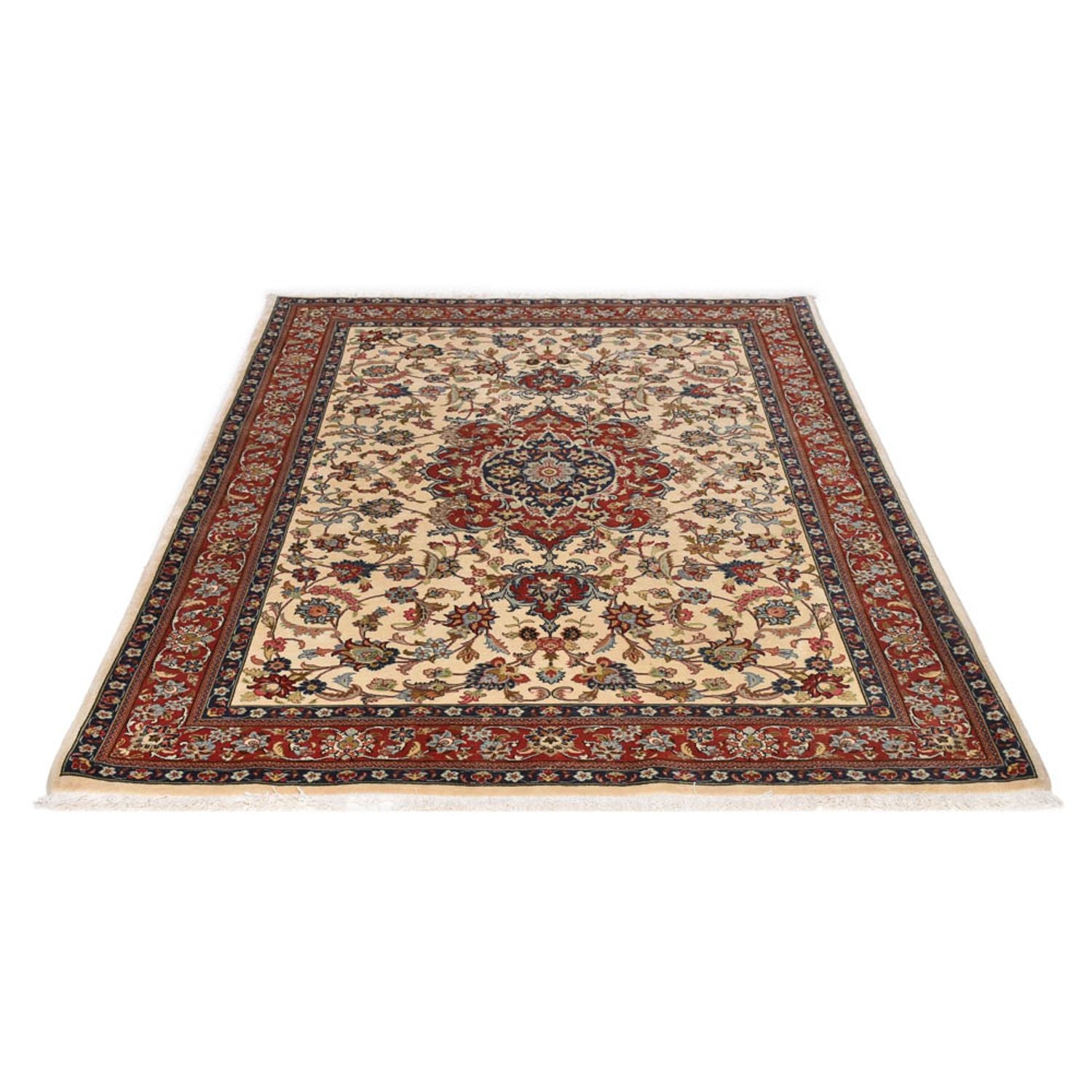 Persisk tæppe - Ghom - Royal - 202 x 131 cm - lys beige