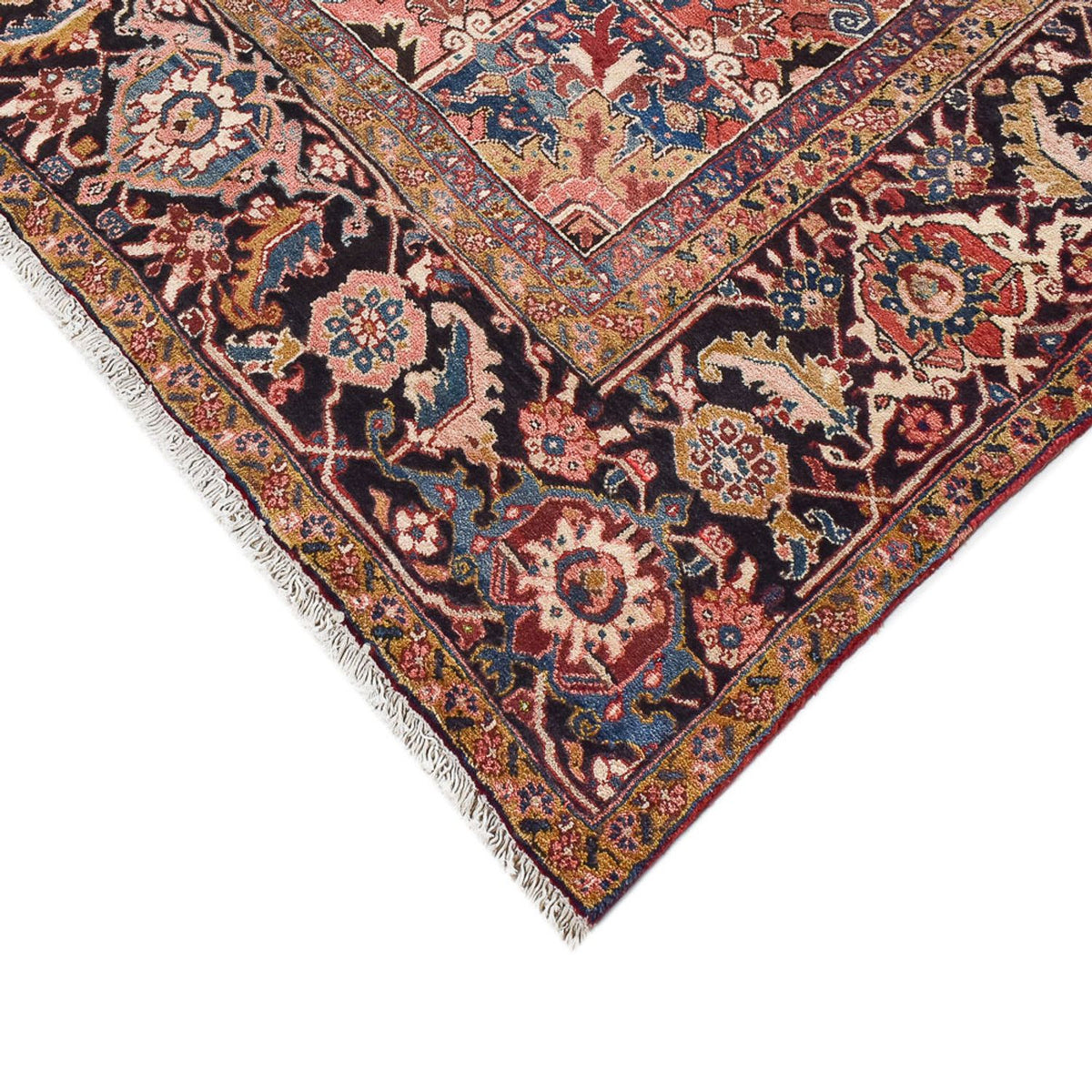 Persisk tæppe - Nomadisk - 382 x 301 cm - lysrød