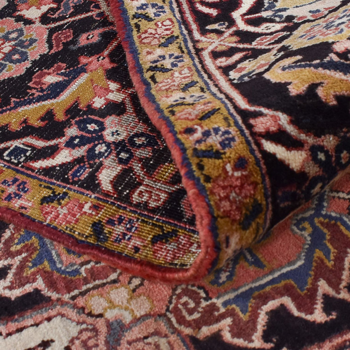 Persisk tæppe - Nomadisk - 382 x 301 cm - lysrød