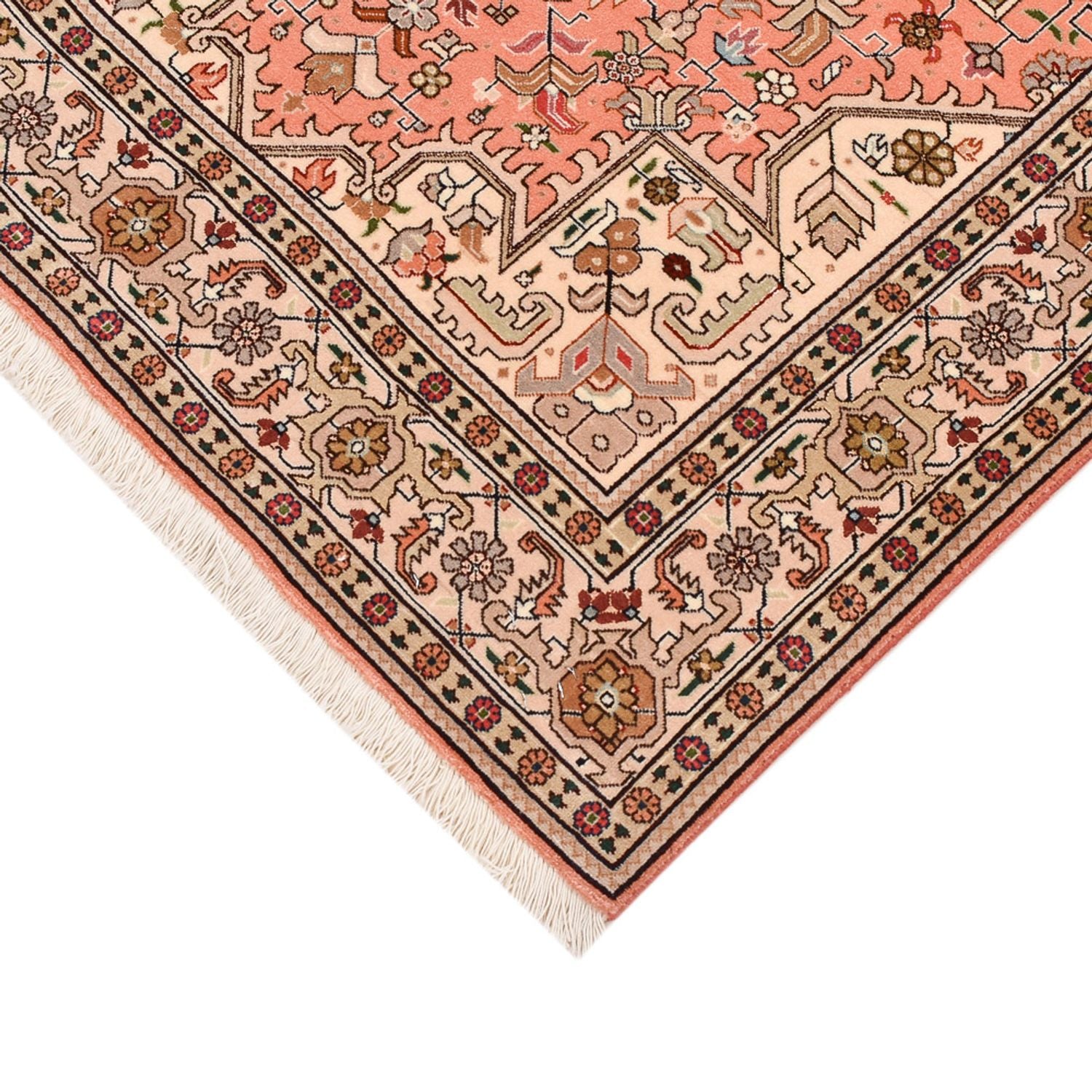 Persisk tæppe - Tabriz - Royal - 159 x 106 cm - lysrød