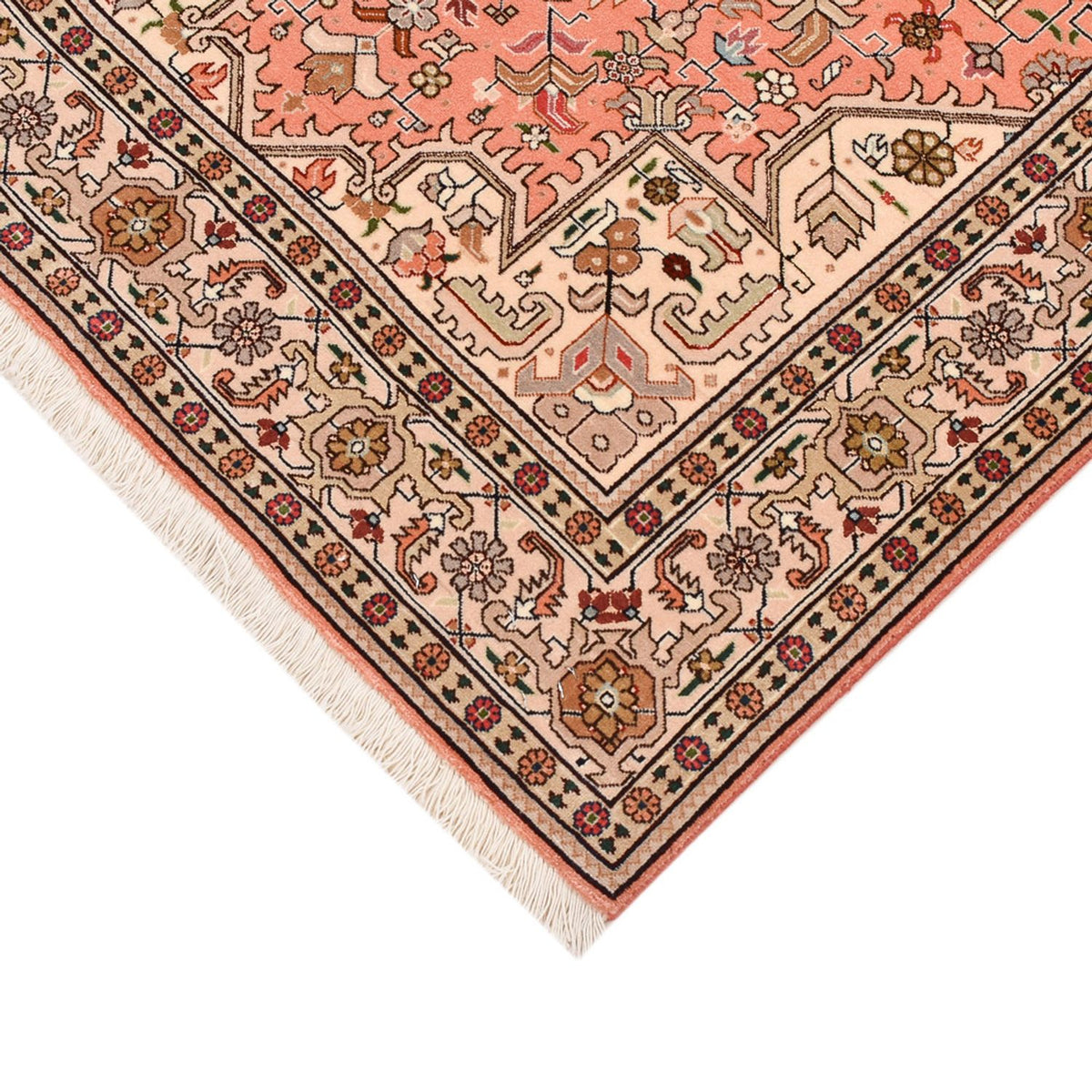 Persisk tæppe - Tabriz - Royal - 159 x 106 cm - lysrød