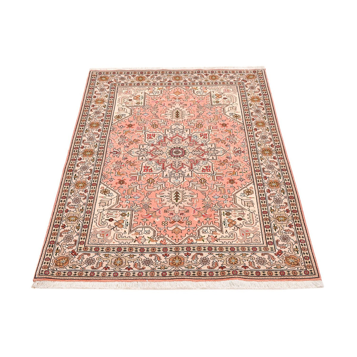 Persisk tæppe - Tabriz - Royal - 159 x 106 cm - lysrød