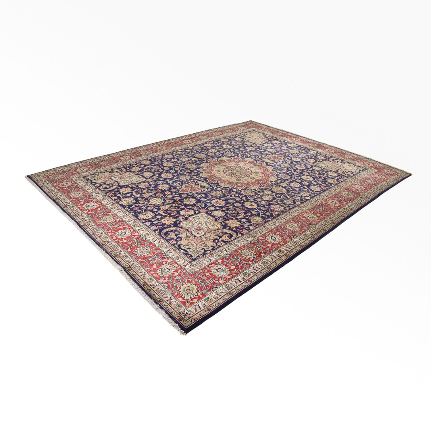 Persisk tæppe - Tabriz - Royal - 400 x 300 cm - mørkeblå