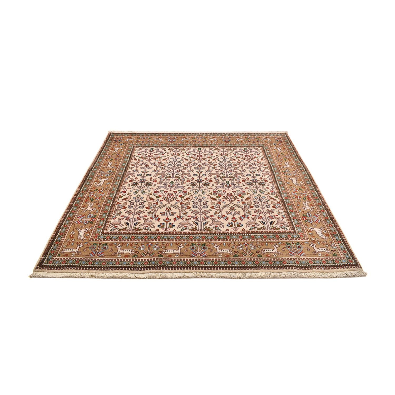 Persisk tæppe - Classic firkantet  - 200 x 200 cm - creme