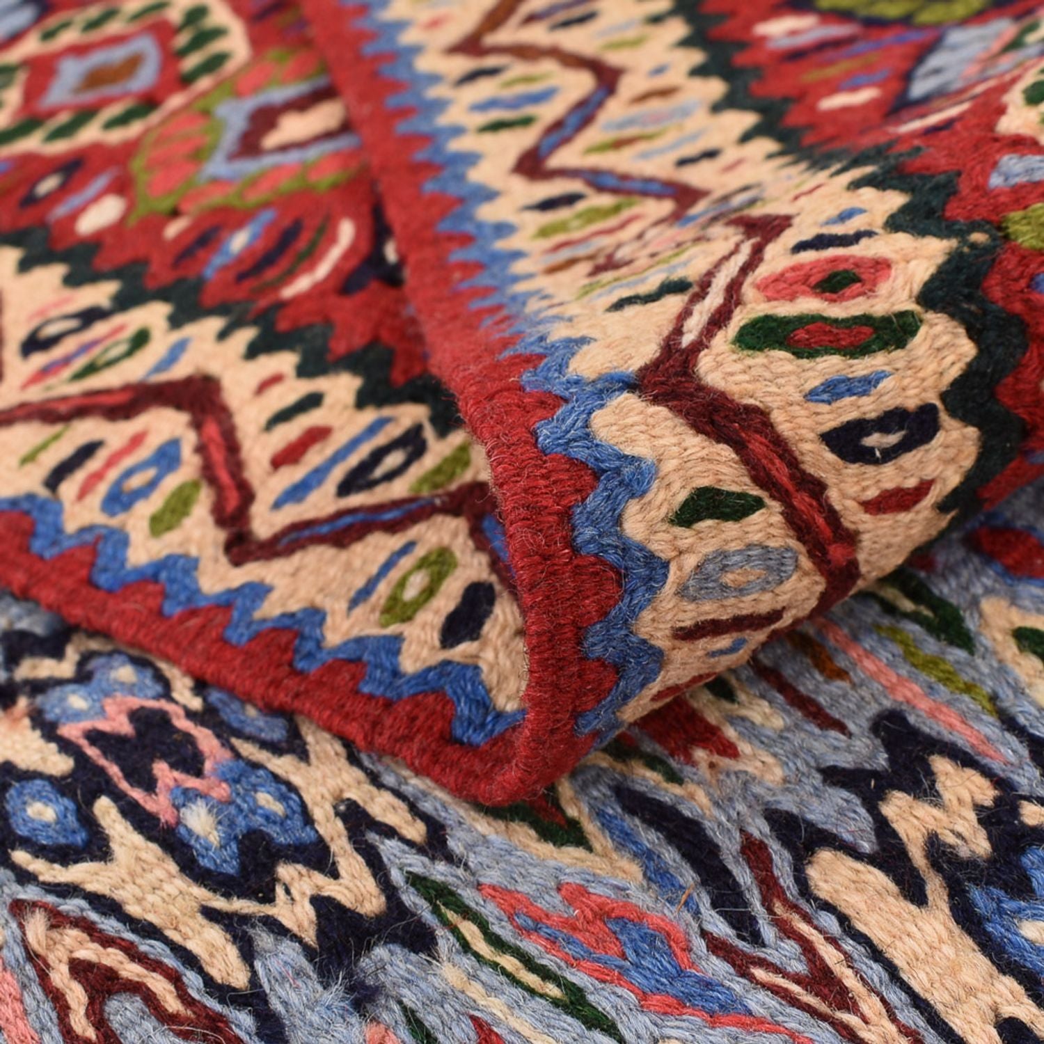 Kelim-tæppe - orientalsk - 237 x 144 cm - terrakotta