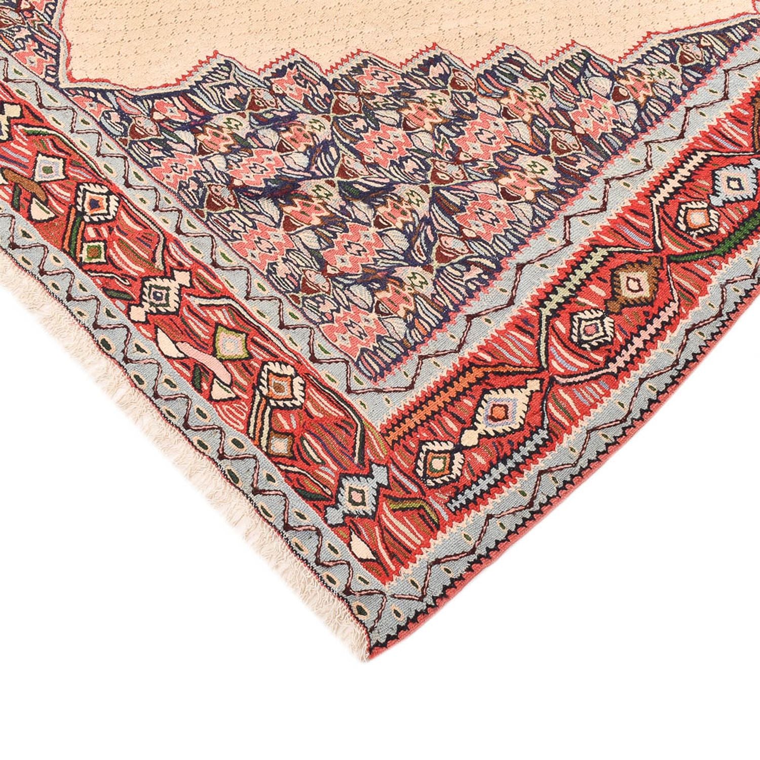 Kelim-tæppe - orientalsk - 242 x 155 cm - beige