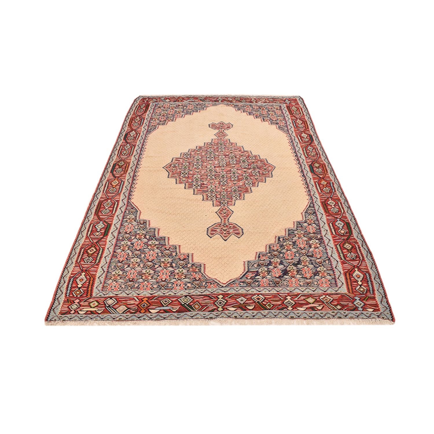 Kelim-tæppe - orientalsk - 242 x 155 cm - beige
