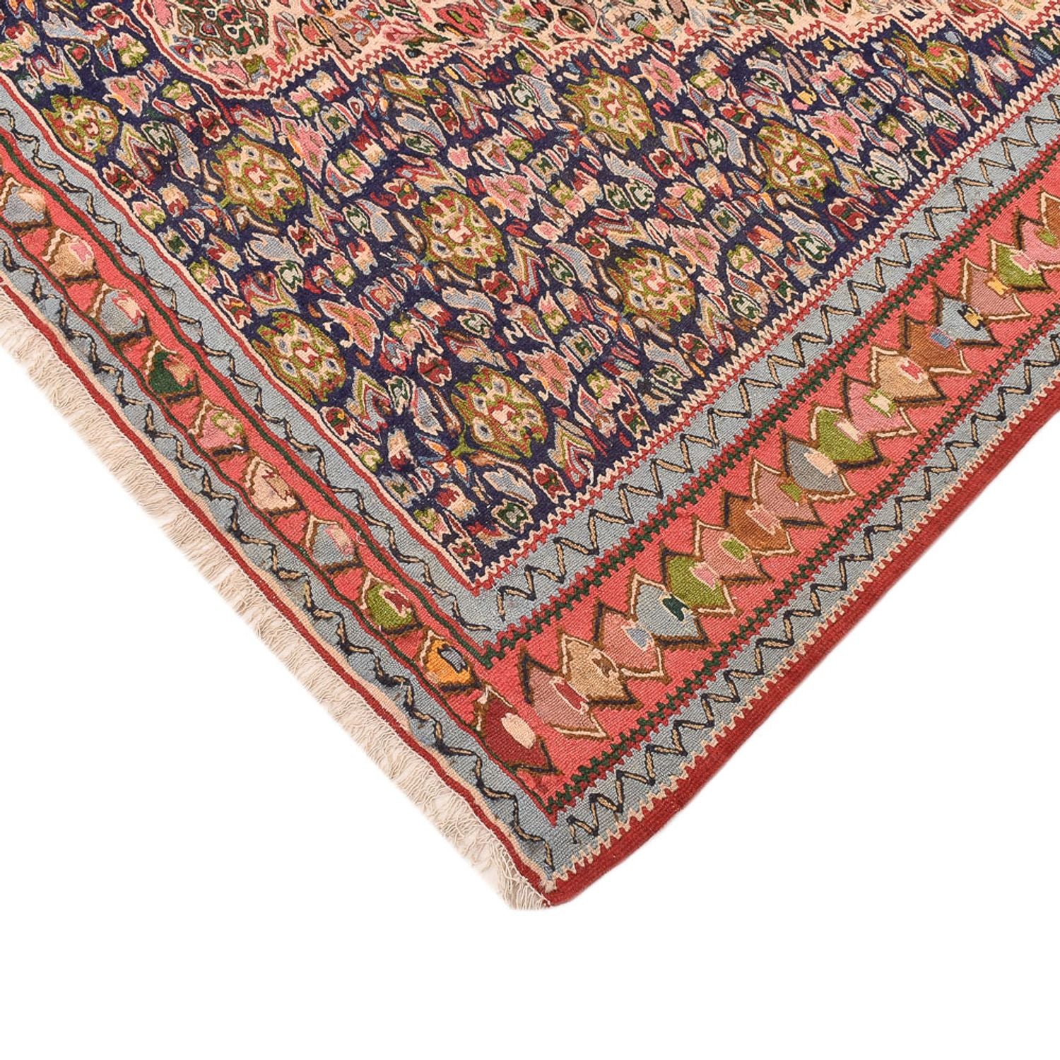 Kelim-tæppe - orientalsk - 255 x 143 cm - mørk beige