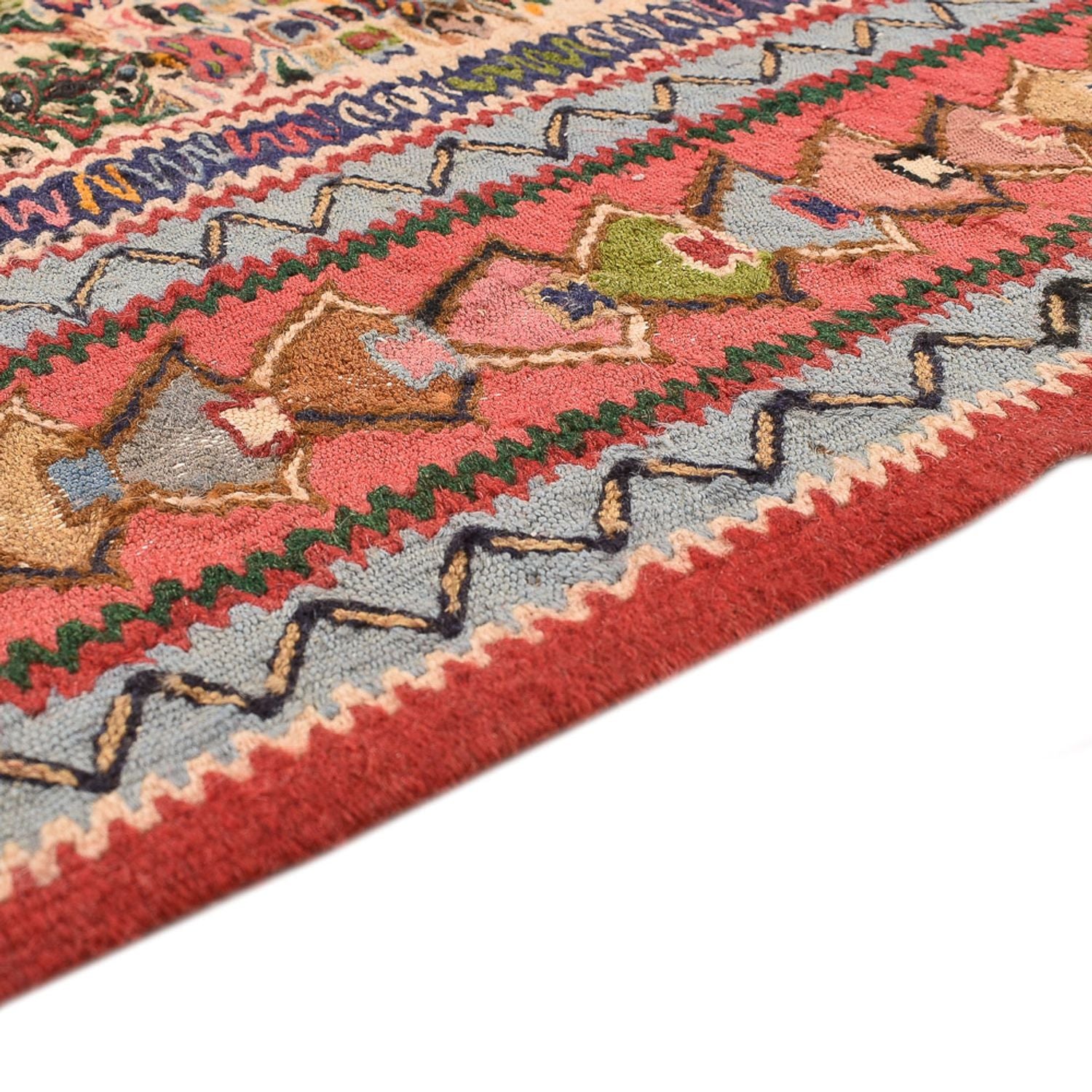 Kelim-tæppe - orientalsk - 255 x 143 cm - mørk beige