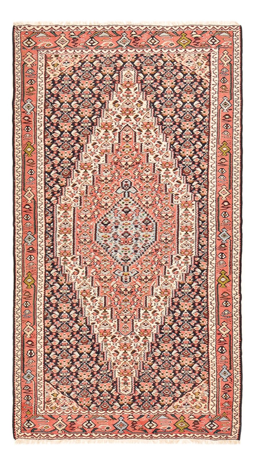 Kelim-tæppe - orientalsk - 238 x 132 cm - mørk beige