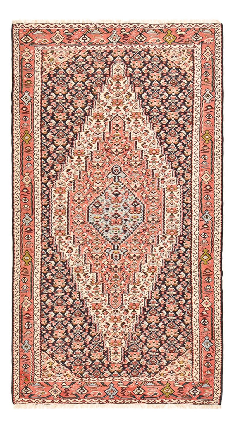 Kelim-tæppe - orientalsk - 238 x 132 cm - mørk beige