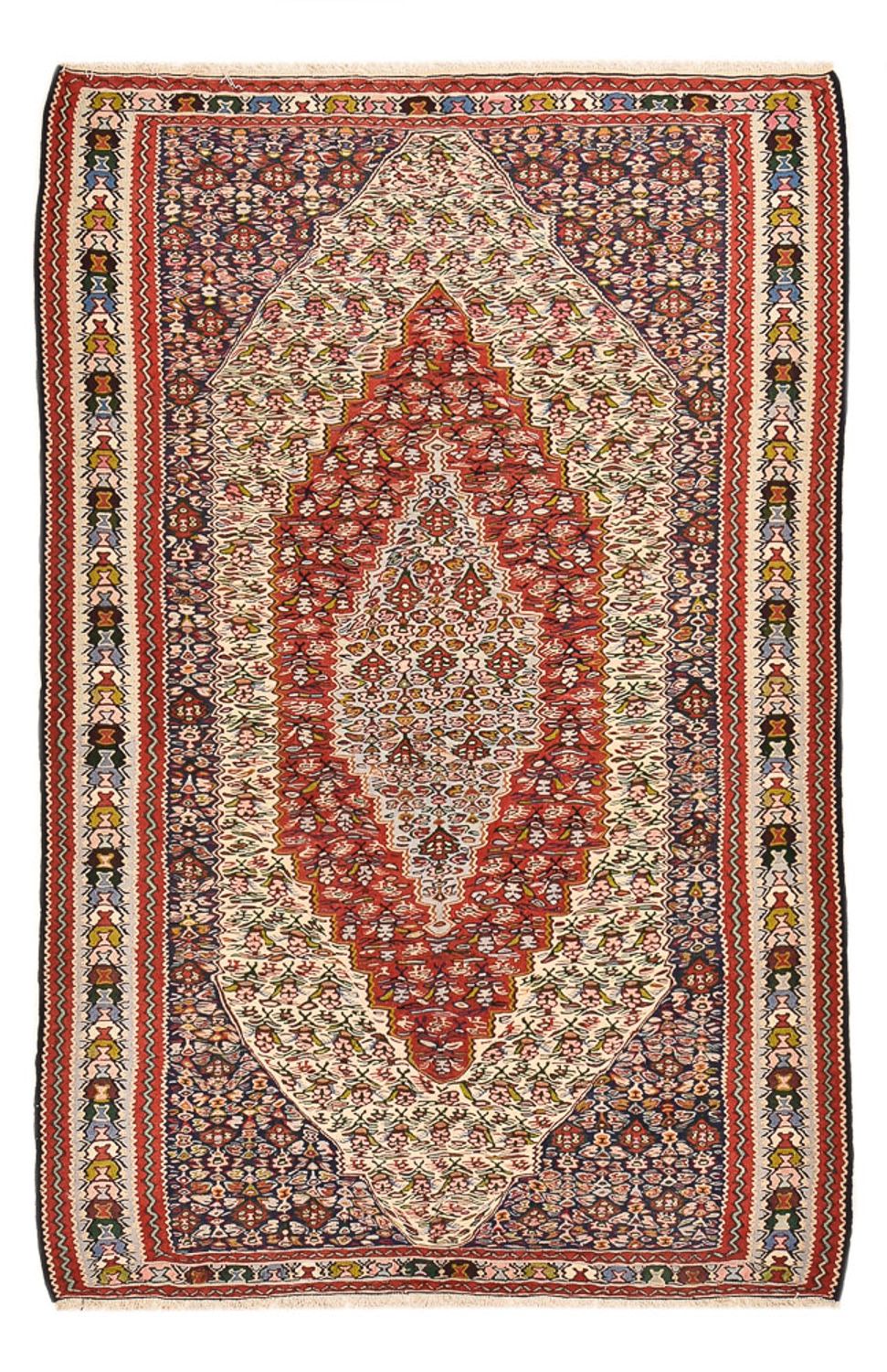Kelim-tæppe - orientalsk - 232 x 157 cm - brun