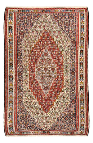 Kelim-tæppe - orientalsk - 232 x 157 cm - brun