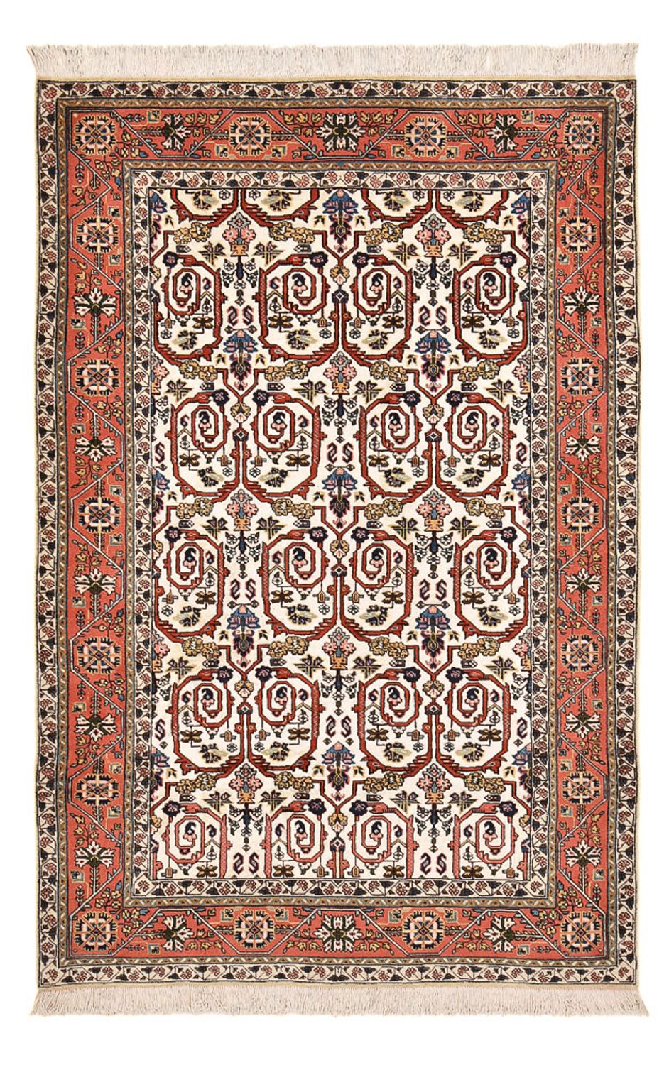 Persisk tæppe - Nomadisk - 230 x 145 cm - lysrød