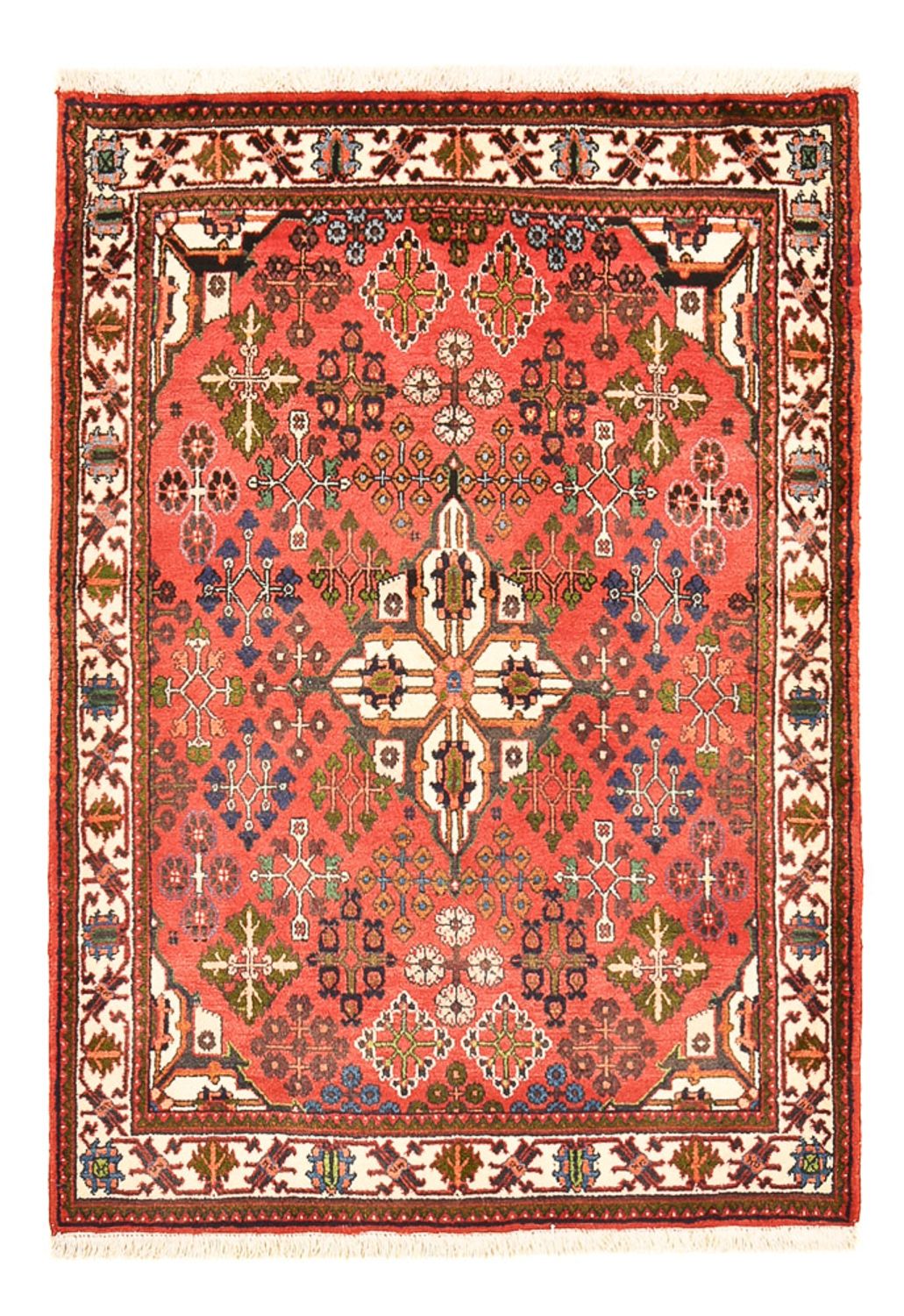 Persisk tæppe - Nomadisk - 152 x 108 cm - lysrød