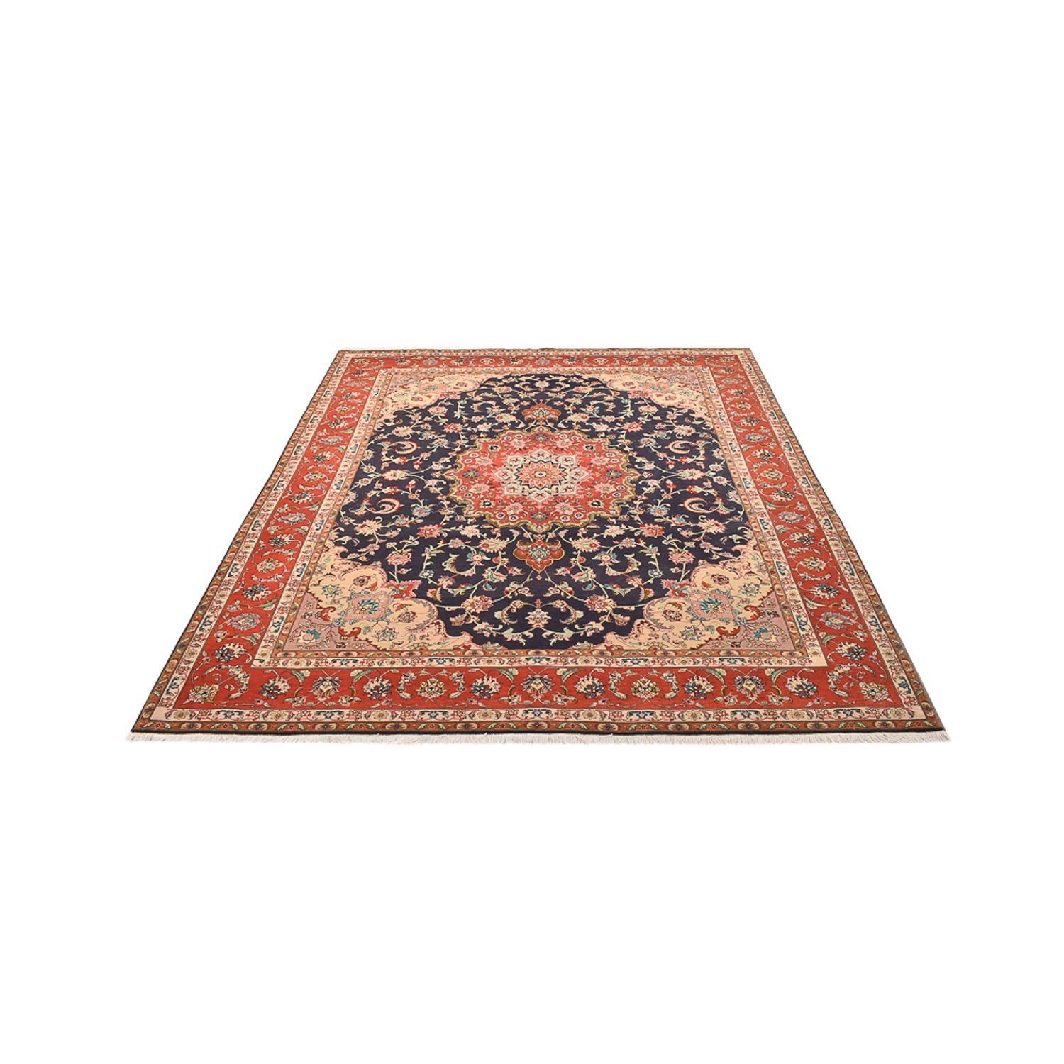 Persisk tæppe - Tabriz - Royal - 255 x 205 cm - mørkeblå