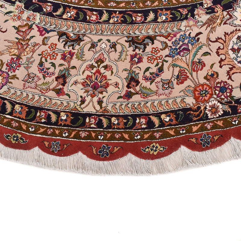 Persisk tæppe - Tabriz - Premium rundt  - 300 x 300 cm - rød