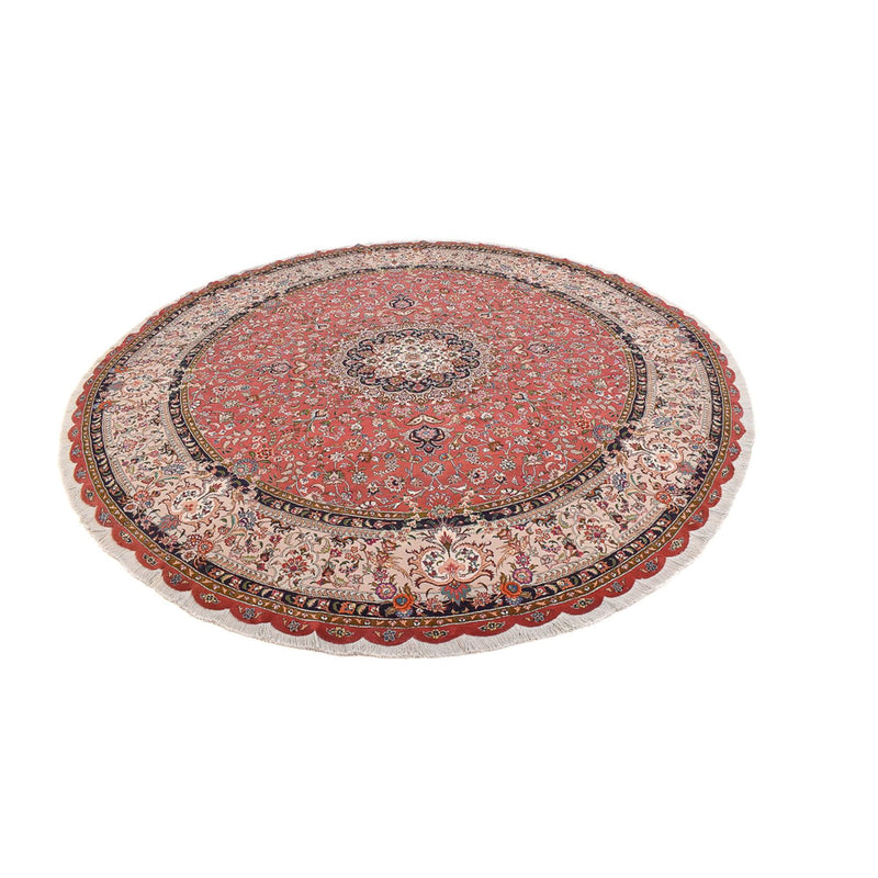 Persisk tæppe - Tabriz - Premium rundt  - 300 x 300 cm - rød