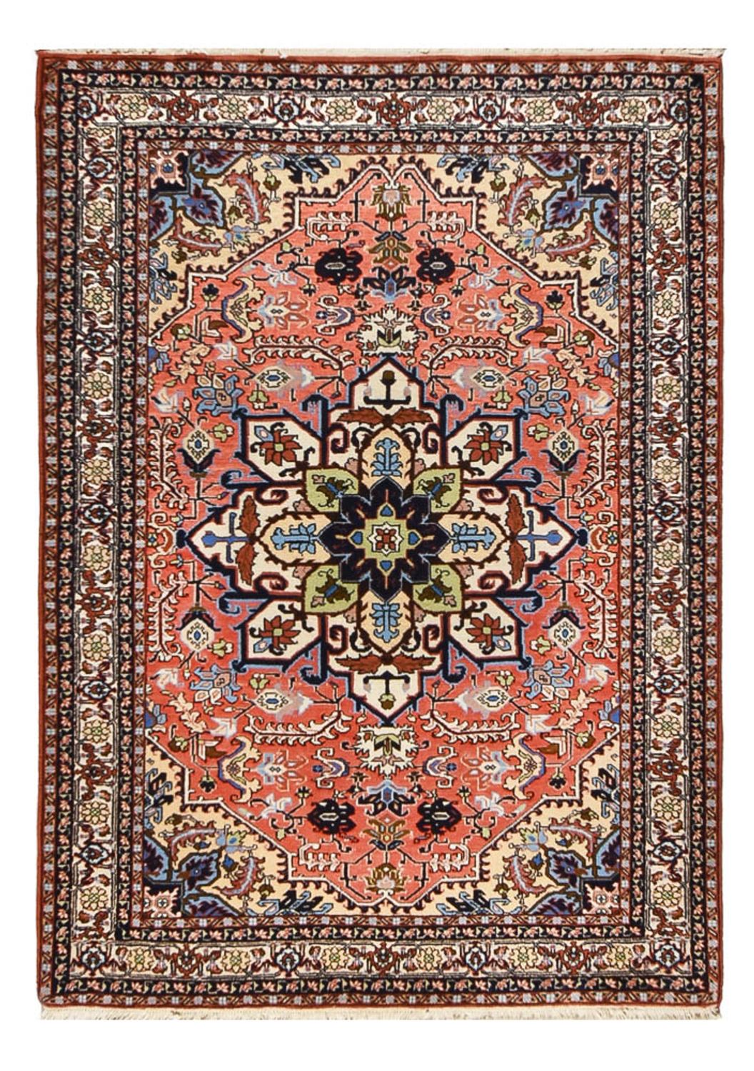 Persisk tæppe - Nomadisk - 198 x 142 cm - laks